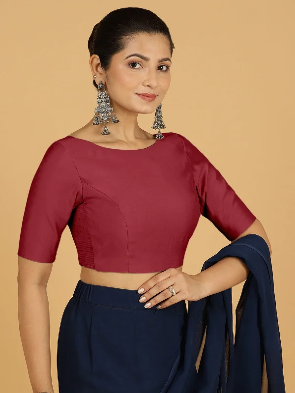 Trisha x Rozaana |  Saree Blouse in Scarlet Red