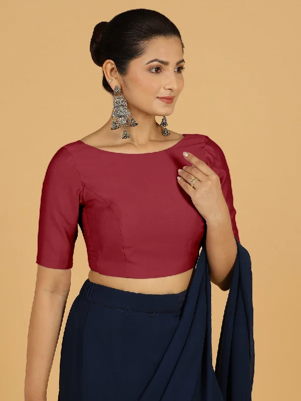 Trisha x Rozaana |  Saree Blouse in Scarlet Red