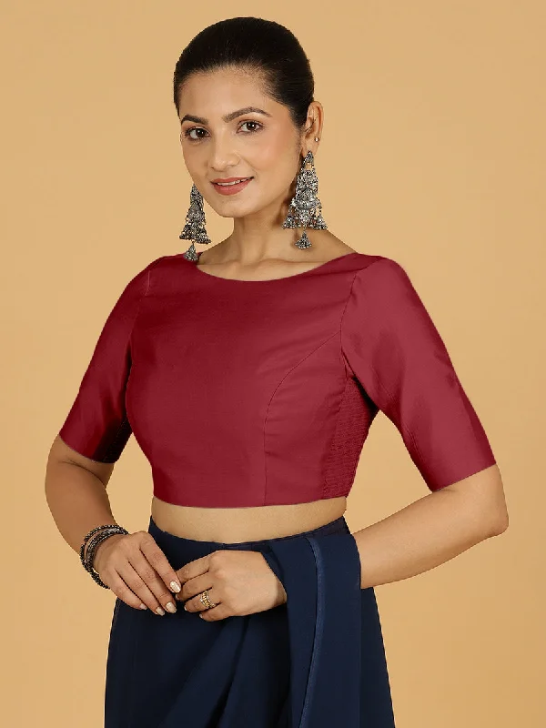 Trisha x Rozaana |  Saree Blouse in Scarlet Red