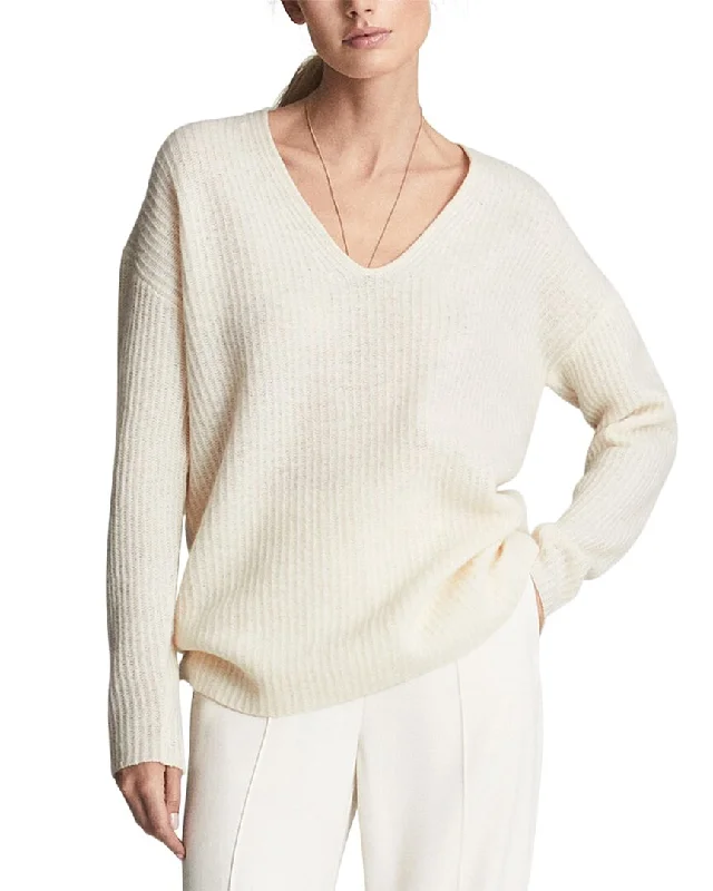 Reiss Trinny Deep V Wool & Cashmere-Blend Sweater