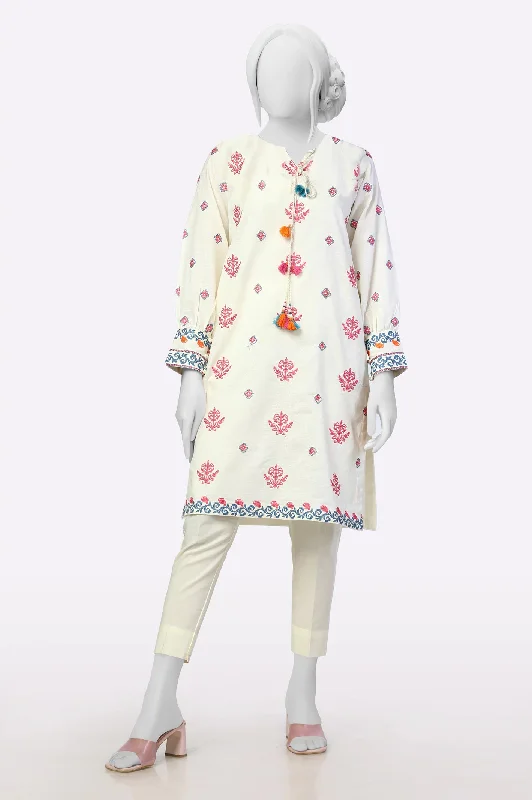 White Embroidered Kurti