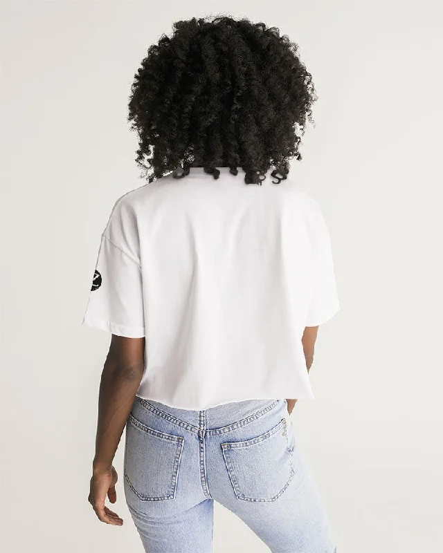 WHITE ZONE Women's Lounge Cropped Tee