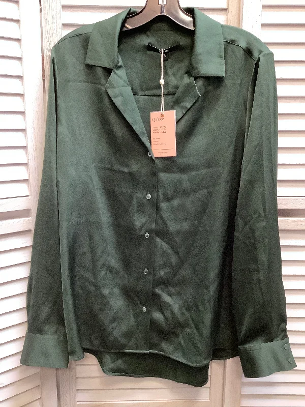 Green Blouse Long Sleeve Clothes Mentor, Size Xl