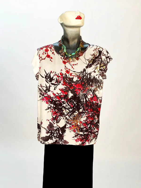 Tianello ""Tahara"" print Washable Silk ""Ellie"" Blouse