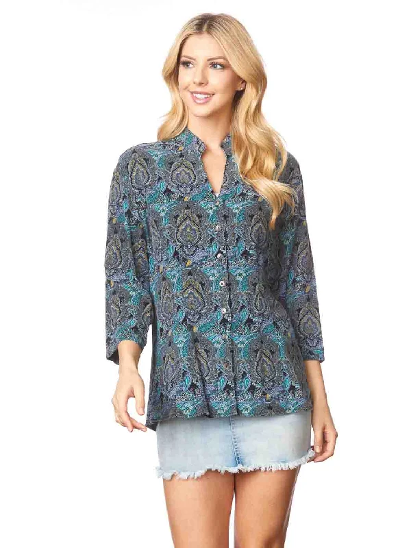 Tianello TENCEL™ ""Shailene"" Print Dynasty Blouse