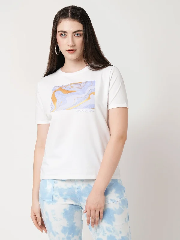 Women Printed Short Sleeves T-shirt