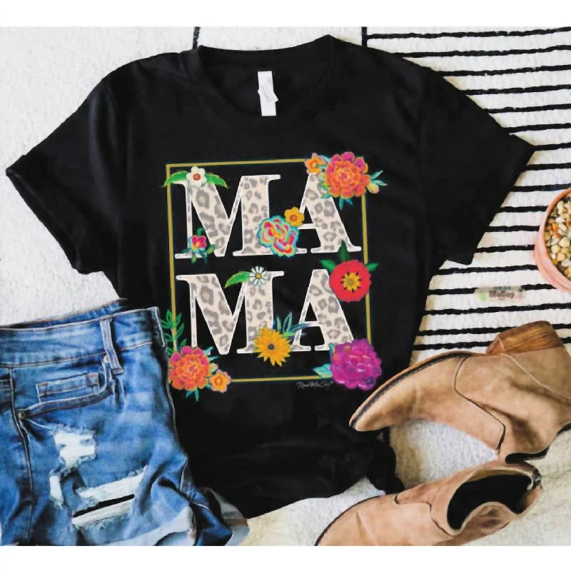 Women's Fiesta Mama Tee In Black