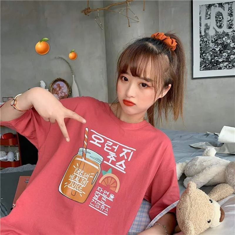 Women's Kawaii Cartoon Printed T-shirts