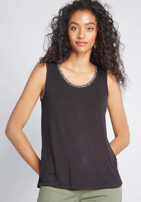 Contrast in Action Knit Tank Top