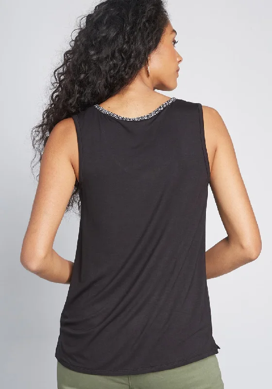 Contrast in Action Knit Tank Top