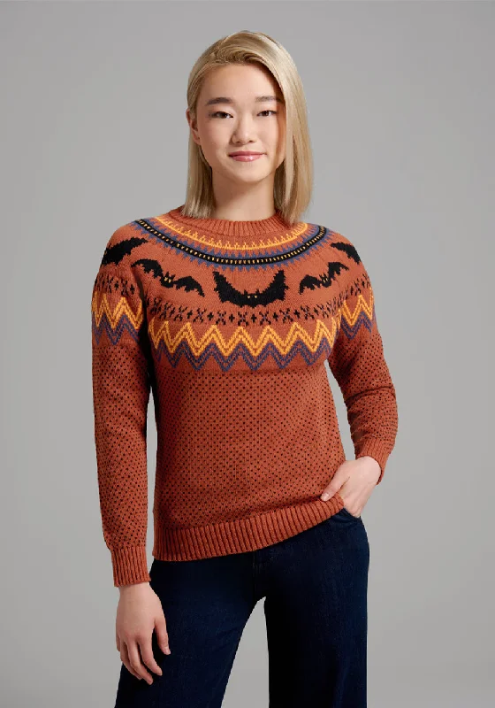 It Be Like 'Bat' Fair Isle Sweater