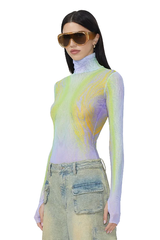 Zadie Top - Placed Citrus Swirl