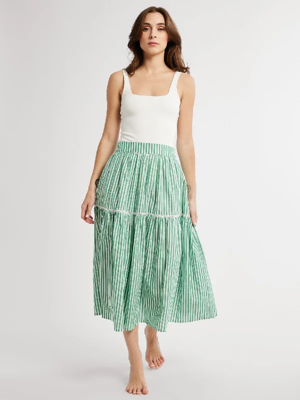 Betty Skirt in Kelly Stripe