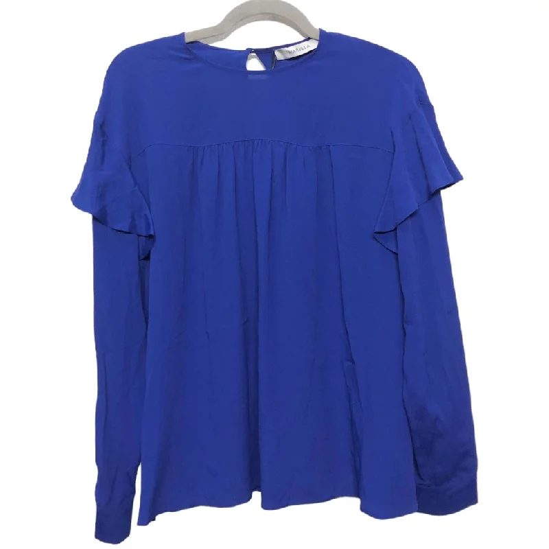 Blouse Long Sleeve By Cma In Blue, Size: 6