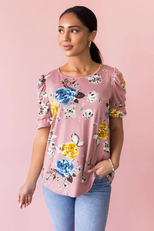 Darling Smile Ruche Sleeve Top