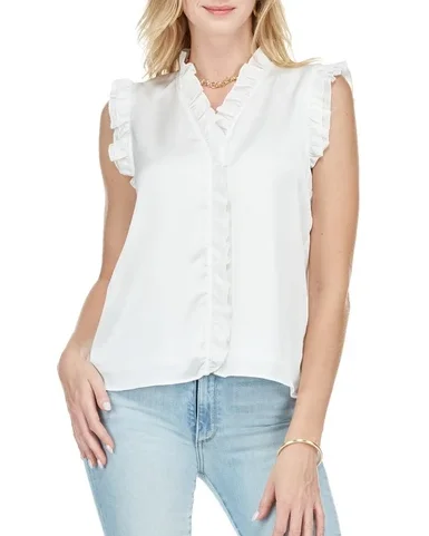 Flourish Ruffled Blouse - White