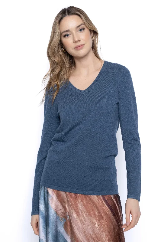 Long Sleeve V-Neck Top