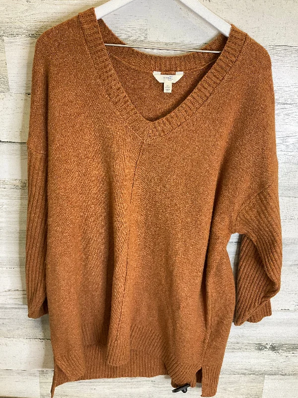 Sweater By Terra & Sky In Brown, Size: 2x