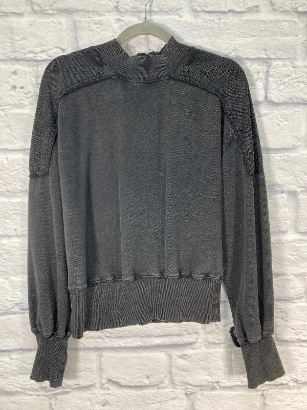 Sweatshirt Crewneck By Free People In Black, Size: S