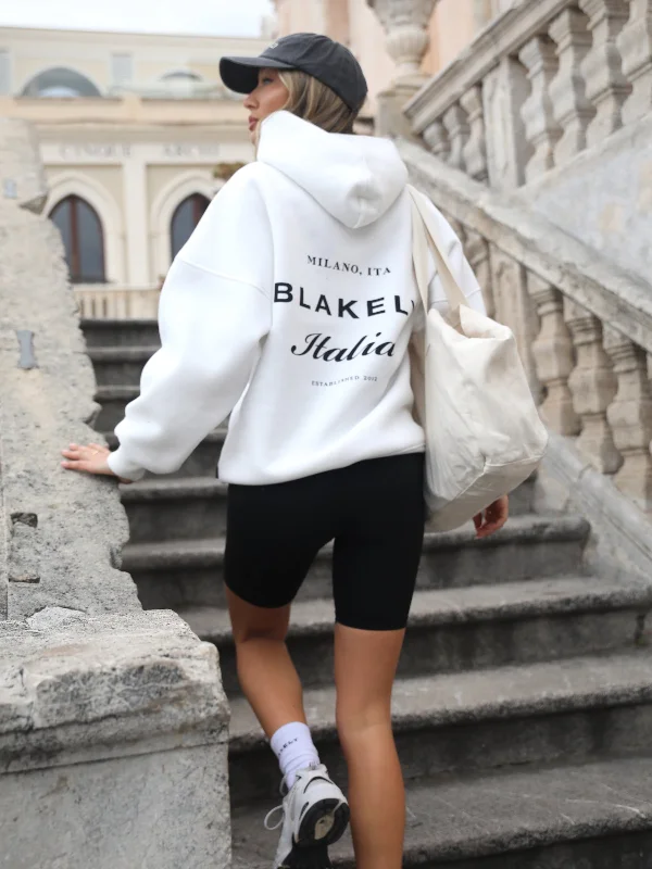 Italia Oversized Hoodie - Flat White