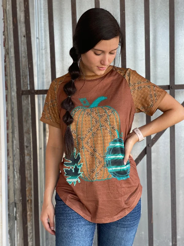 Crazy Train Fall Patch Perfect Pumpkin Top