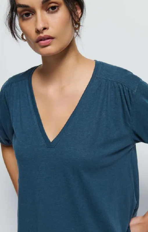 Edie Shirred Shoulder Top