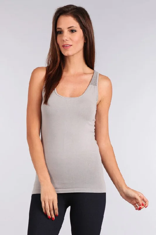 Keyhole Mesh Back Tank