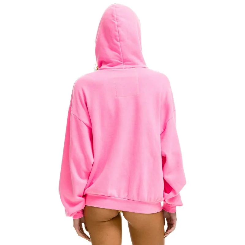 Logo Pullover Relaxed Hoodie (Neon Pink)