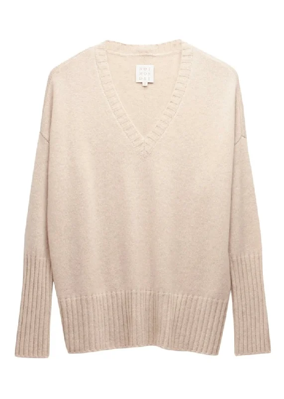 Not Monday | Ella Cashmere Crewneck Sweater | Oat