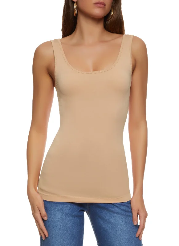 Seamless Scoop Neck Tank Top