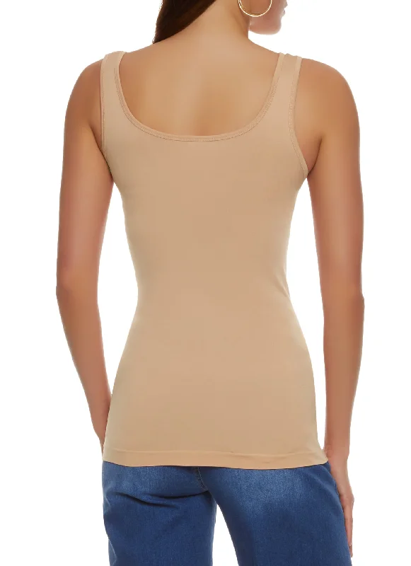 Seamless Scoop Neck Tank Top