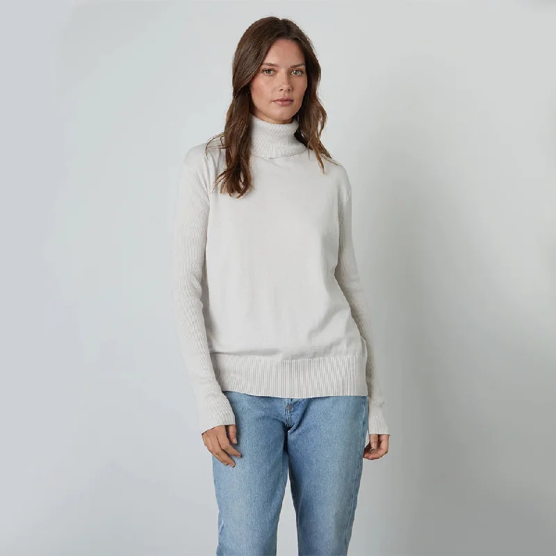 Renny Lux Cotton Cashmere Top (Chalk)