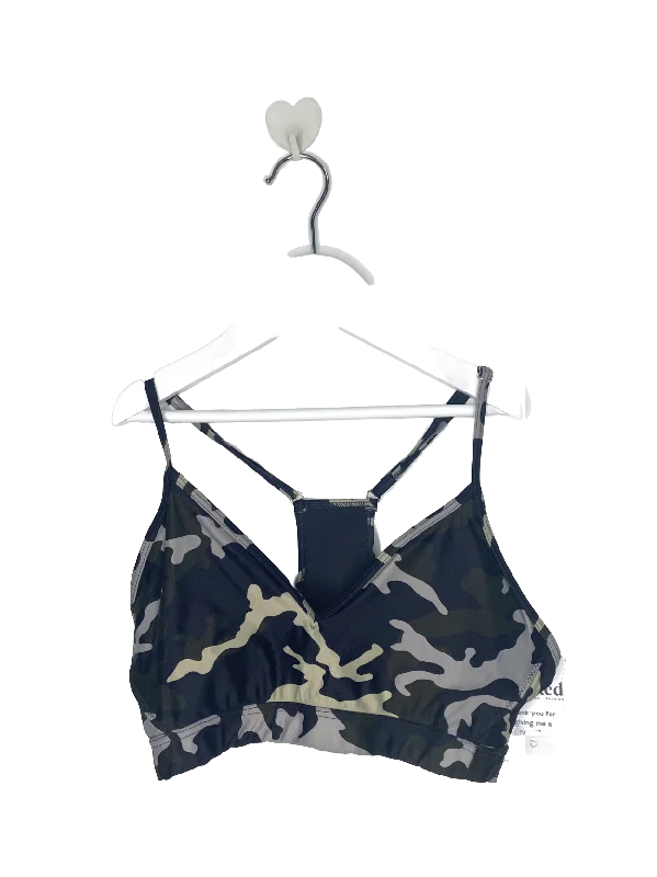 The Upside Green Camo Sports Bra UK 6