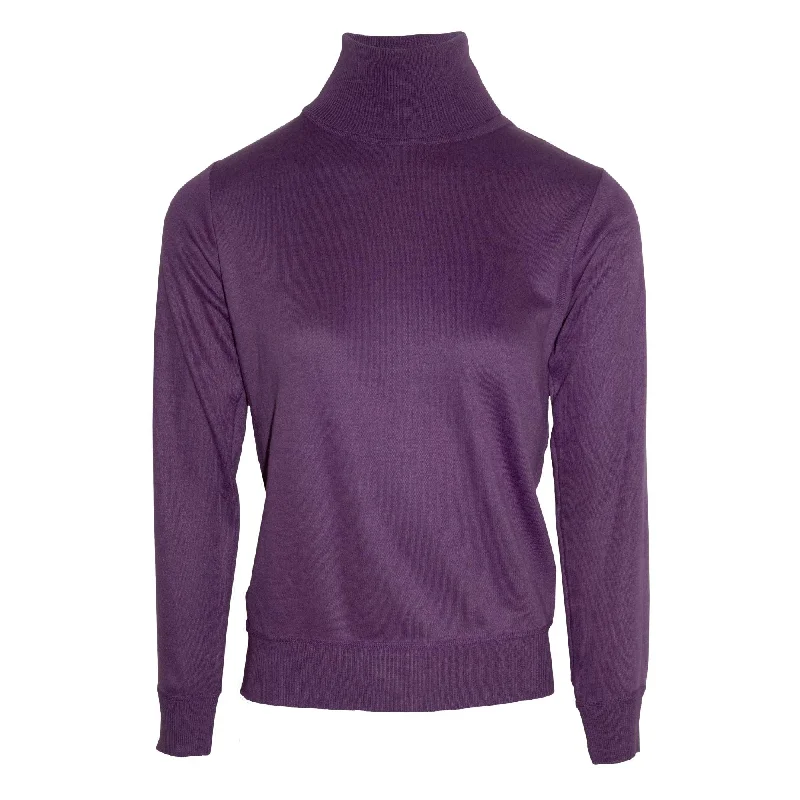 Tru Soft Touch Roll Neck Ladies Jumper - Purple