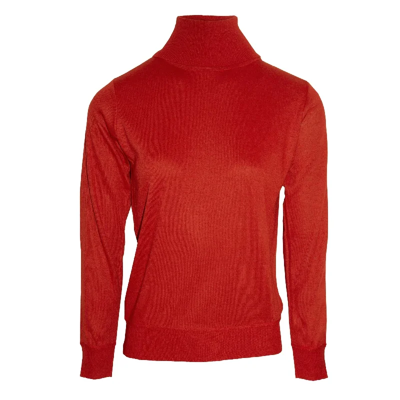 Tru Soft Touch Roll Neck Ladies Jumper - Red