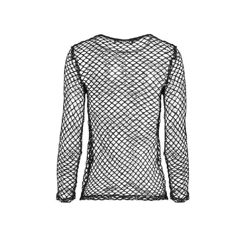 Women's Fishnet Mesh Fitted Top