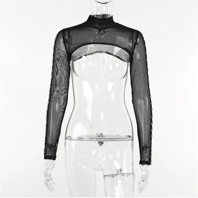 Women's Gothic Sheer Mesh Top