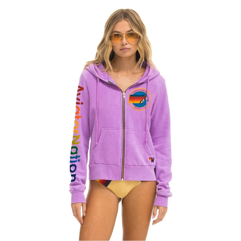 Zip Hoodie (Neon Purple)